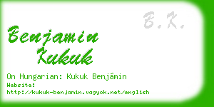 benjamin kukuk business card